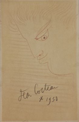 an image of a drawing of a woman ' s face on a piece of paper