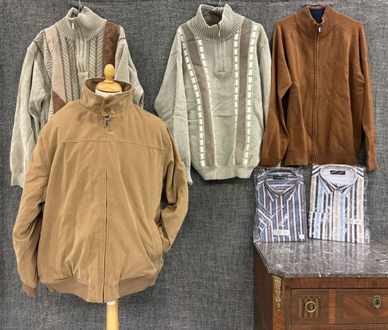 RICK ARMAND pour Homme – Lot comprenant 1 manteau beige, doublure...