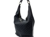 Sac hobo Guccissi en cuir noir