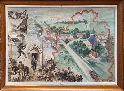 une image d'un tableau sur le mur d'un bâtiment