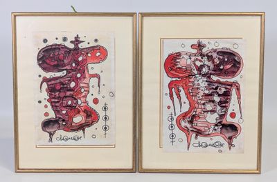 deux photos encadrées représentant un dessin de torse humain et un torse humain