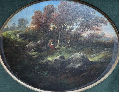 a picture of a painting on the wall of a room