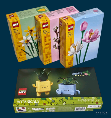 trois boîtes de Lego posées les unes à côté des autres