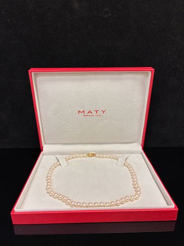 Collier de perles de culture fermoir or
