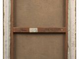 an image of a painting of a window with a wooden frame