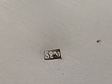a sign that is on the floor of a building