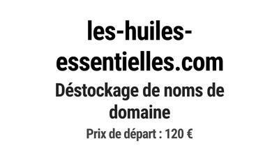 Nom de domaine les-huiles-essentielles.