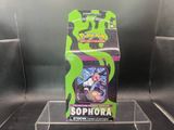 a close up of a box of pokemon trading cards on a table