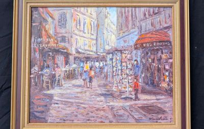 GIRAUDEAU Claude (1937-2021) : Cartes postales, huile sur to…