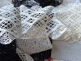 many different types of laces on a table