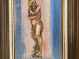 an oil painting of a nude woman with a crown on her head