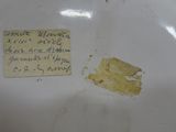 a piece of paper that has been left on a bowl