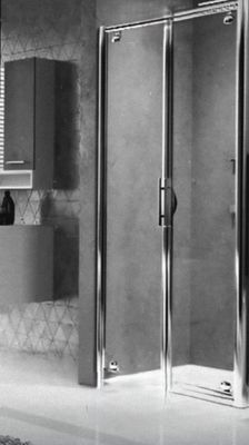 Paroi de douche LUNES, 114x190 cm, en verre trempé dépoli, f…