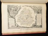 an open book with a map of france on it