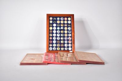 une photo d'une vitrine sur laquelle sont disposés des boutons