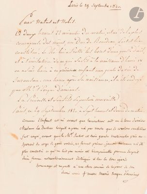 [HENRI V, duc de Bordeaux]. Marc-Antoine de BOMBELLES (1744-…