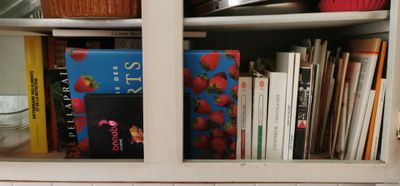 une étagère avec un tas de livres dessus