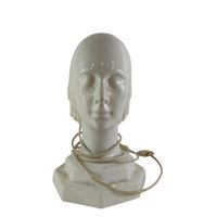 Lampe buste en céramique représentant une femme de profil (photo 2)