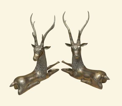 Dans l'esprit de JANSEN Paire de bronzes décoratifs à motif …