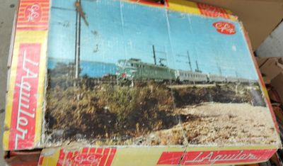 a box with a picture of a train on it