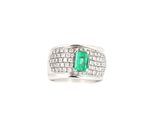 an emerald and diamond ring