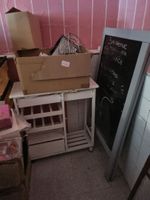 Lot comprenant top-trottoir, console en bois, salamandre, 2 …