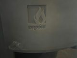 a fire place in the corner of a room