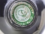a close up of a bottle of wine with a label on it