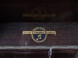 a suitcase that has a label on it