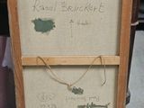 a picture of a wooden frame with a drawing on it
