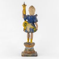 Chandelier baroque ou « ceroferario », en bois sculpté et pa… (photo 5)