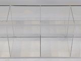 clear acrylic display case with four shelves