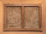 a picture of an old window with some paint on it