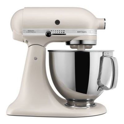 an image of a white kitchen mixer on a white background