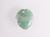 green jade leaf pendant on a white background