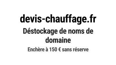 Nom de domaine devis-chauffage.
