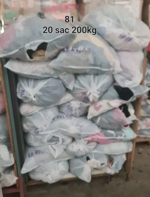 Lot d’environ 200 kg de vêtements en sacs – Mixte Ensemble d…