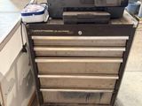 an image of a workbench with a printer on top of it