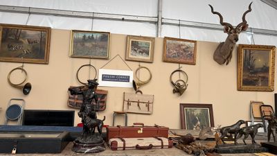 beaucoup d'antilopes et d'autres choses sur la table