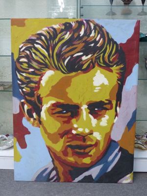 James Dean Acrylique sur toile Art pop