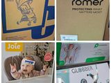 de nombreuses photos différentes d'un bébé dans une poussette