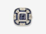 bague art déco en saphir et diamant