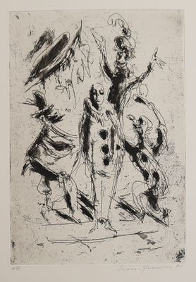 an image of a black and white drawing of a group of people