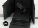 a black case with a gun inside of it