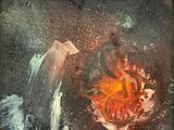 une photo d'un tableau représentant un incendie et une borne d'incendie