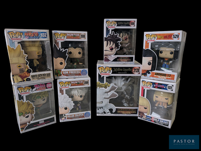 la boîte contient de nombreux modèles différents de figurines Pop Vinyl