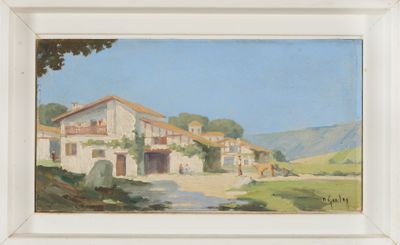 une image représentant un tableau d'une maison dans un cadre champêtre