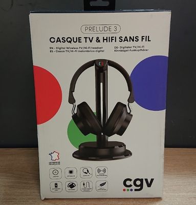 a box with a pair of headphones on top of it