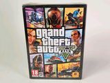 On voit ici le coffret du jeu Grand Theft V.