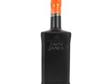 a bottle of saint james ' s gin on a white background